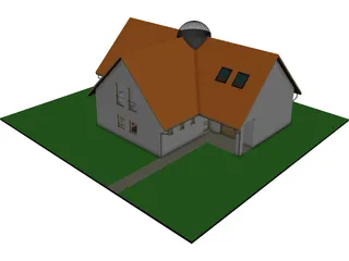 Single Family House 3D Model preview