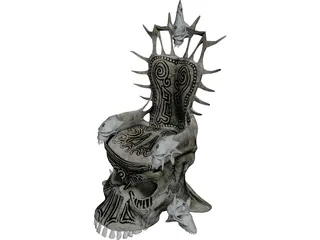 Skull Throne 3D Model preview