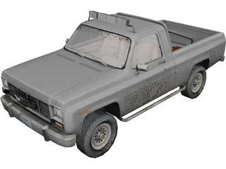Ford Pickup (1980) 3D Model preview