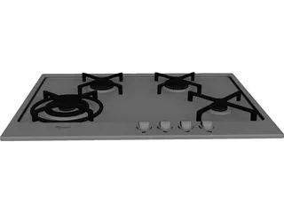 Whirlpool Stove 3D Model preview