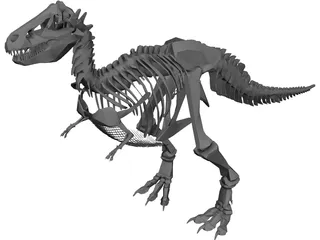 T-Rex Skeleton 3D Model preview