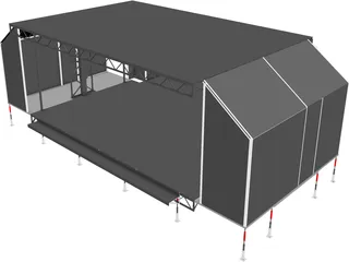 Trailer Stage 3D Model preview