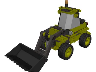 Lego Excavator 3D Model preview