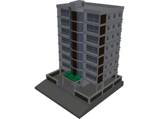Apartment Building 3D Model preview