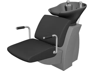 Barber Chair 3D Model preview