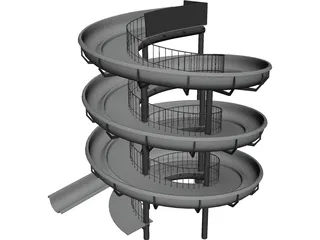 Water Slide 3D Model preview