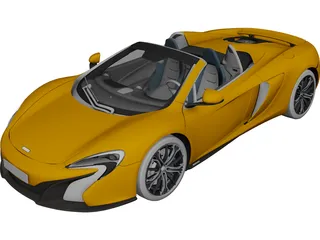 McLaren 650S Spider (2014) 3D Model preview