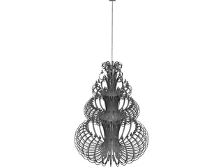 Iron Chandelier 3D Model preview