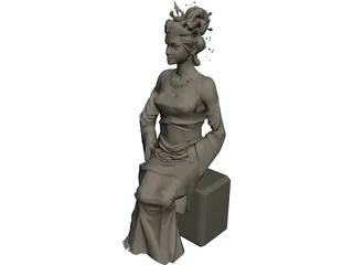 Women Chinese 3D Model preview