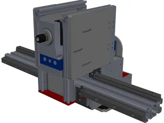 CNC Gantry Router Holder and Movement Construction 3D Model preview