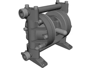 Polypropylene Diaphragm Pump 3D Model preview