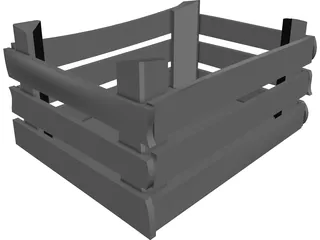 Wood Box 3D Model preview