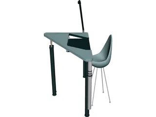 Seminar Table 3D Model preview