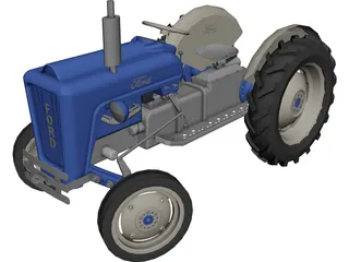 Ford Tractor 3D Model preview