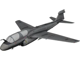 Grumman EA-6B Prowler 3D Model preview