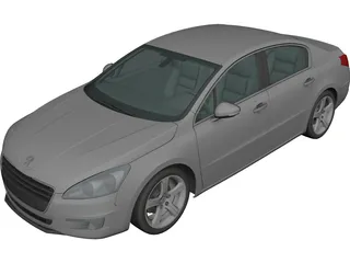 Peugeot 508 (2011) 3D Model preview