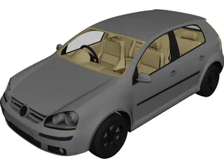 Volkswagen Golf (2011) 3D Model preview
