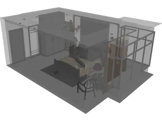 Bedroom Interior 3D Model preview