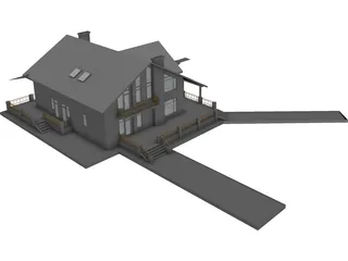 Living House 3D Model preview