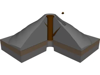Volcano 3D Model preview