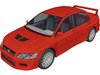 Mitsubishi Lancer Evolution VII 3D Model preview