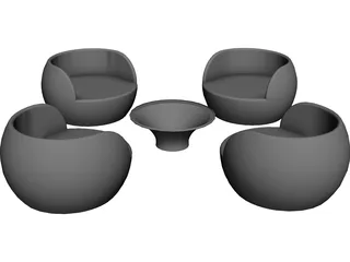 Knoll Living 3D Model preview