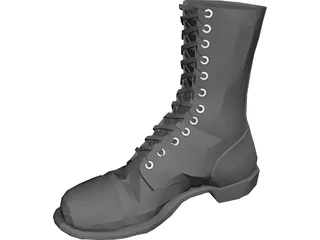 Boot Combat 3D Model preview