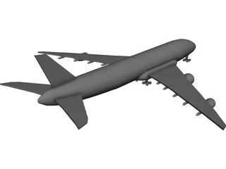 Boeing 744 Qantas 3D Model preview
