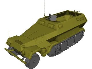 Sd-Kfz 251/1 Hanomag 3D Model preview