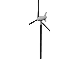 Wind Turbine 3D Model preview
