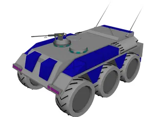 M-116a Wheeled Armored Personel Carrier 3D Model preview