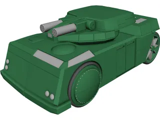 Wheeled APC 3D Model preview