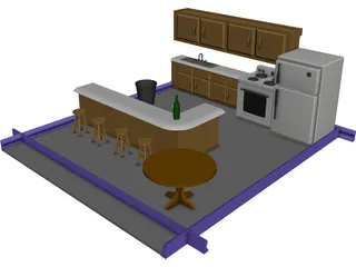 Kitchen 3D Model preview