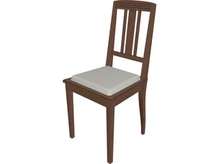 Chair Wood 3D Model preview