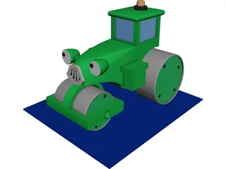 Toy Steamroller 3D Model preview
