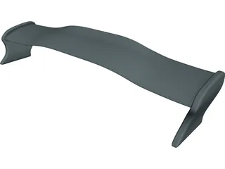 Rear Spoiler 3D Model preview