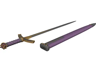 Sword Ornate Kings 3D Model preview