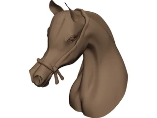 Horse Head Arabian 3D Model preview