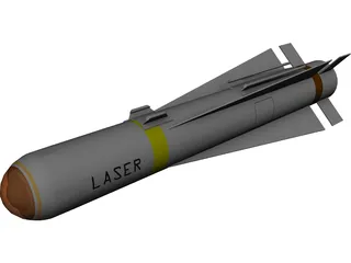 Raytheon AGM-65E Laser Maverick Air-to-Surface Missile 3D Model preview