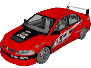 Mitsubishi Lancer Evolution IX MR 3D Model preview