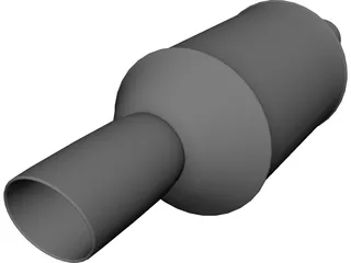 GReddy Style Muffler 3D Model preview