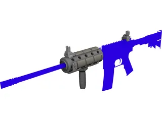M4 Rail System 3D Model preview