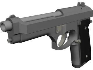 Beretta Articulated 3D Model preview