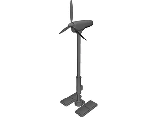 Windmill Turbine 3D Model preview