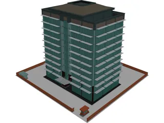 Tech Office Building 3D Model preview