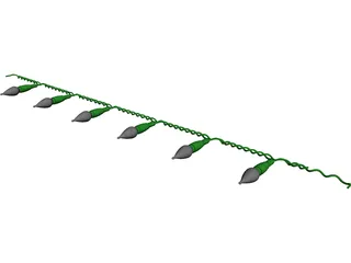 Xmas Lights 3D Model preview