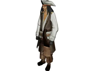 Captain Jack Sparrow 3D Model preview