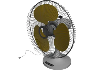 Table Fan 3D Model preview