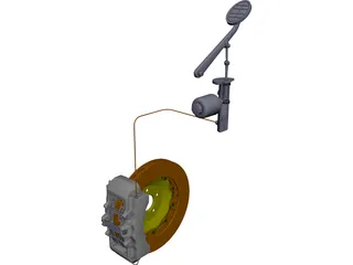 Audi RS8 Brake Front Axle 3D Model preview