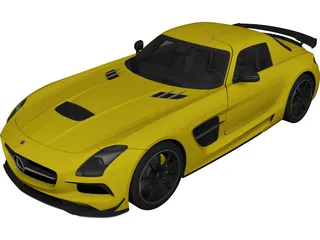 Mercedes-Benz SLS AMG Black Series (2014) 3D Model preview